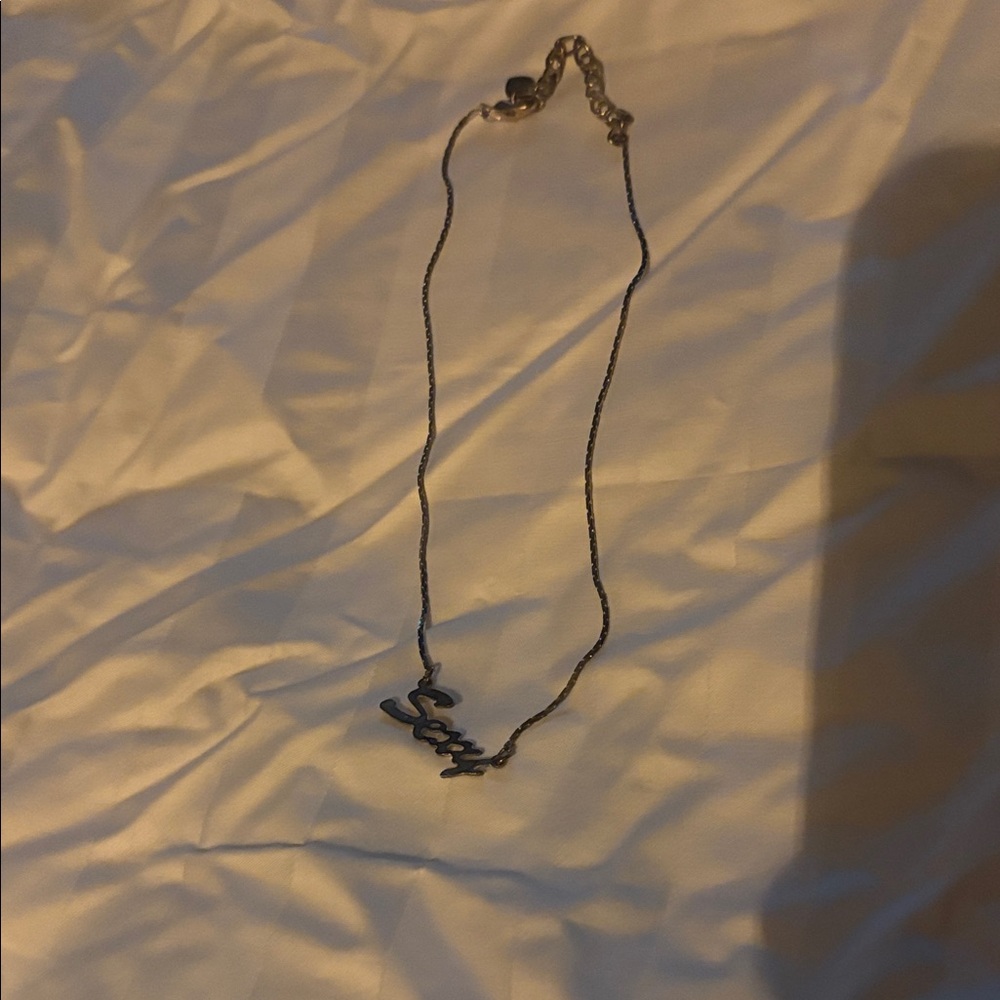 Vintage gold monogram, sexy Necklace